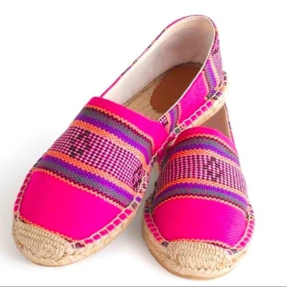 J.CREW Woven Canvas Espadrilles in Pink 10